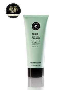 Champú Pure para Pelo Graso - Cabello más Fuerte, con Volumen y Cero Grasa - Sin Sulfatos Elimina Toxinas - No Pica - COCUNAT