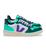 veja para mujer vx0303670 zapatillas de piel v-10 verde 37 plano cordones casual