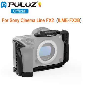 PULUZ FX2 jaula de cámara de vídeo de Metal para Sony Cinema Line FX2, cámara de ILME-FX2B estabilizador de aleación de aluminio marco de expansión de zapata fría