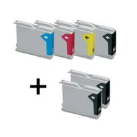 compatible multipack brother mfc-845cw printer ink cartridges 6 pack -lc1000bk