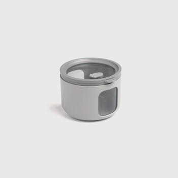 Recipiente redondo para alimentos de polipropileno gris - xs