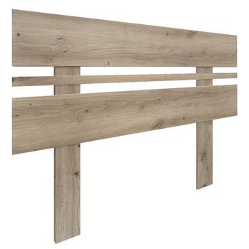 Dhome Cabecero Roble 110cm Horizontal Estilo Ancho Con Patas Madera Reciclada Dm Herrajes Incluidos (110cm Horizontal Ancho, Roble)