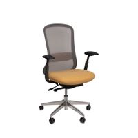 silla de escritorio giratoria en mostaza