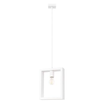 Lámpara de techo blanco acero/madera alt. 133