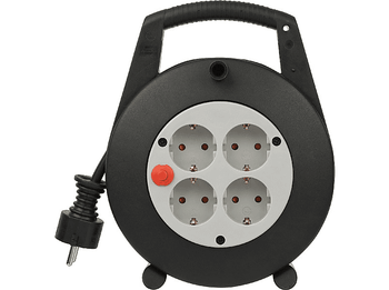 Alargador - Brennenstuhl Vario Line Negro, Limitador de tensión con base múltiple, Gris