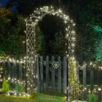 200 led warm white solar string lights