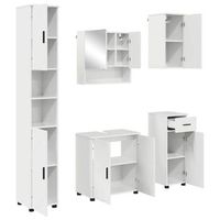 juego de muebles de bano 5 uds brillante 61 x 35 x 64 cm vidaxl
