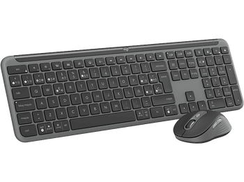 Pack Teclado + Ratón - Logitech MK950, Inalámbrico, Bluetooth/USB, Logi Bolt, Personalizable, Multidispositivo, Accesos directos, Windows/Mac, Negro