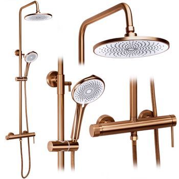 Conjunto De Ducha Rea Js-h7023brg Brush Copper