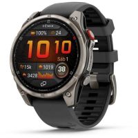 smartwatch garmin fenix 8 pro ltentn satelital 47mm amoled titanio con correa silicona negragris