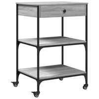 carrito de cocinarestanteria de cocina carrito de servir madera ingenieria gris sonoma 60x48x895 cm