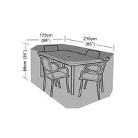 funda conjunto mesa rectangular 4 plazas 173 x 215 x 89cm easy-cover