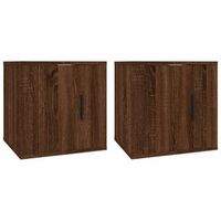 2 uds muebles tv de pared  mueble de salon  armario tv roble marron 40x345x40 cm