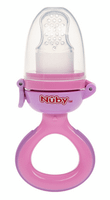 nuby nibbler alimentador silicona 6m rosa