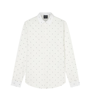 ax armani exchange para hombre xm000625af13184f0198 camisa monogram ax cross logo blanco xs casual algodon manga larga