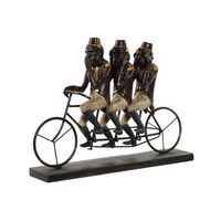 figura resina metal 40x9x31 monos bici negro