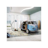 camper van kids bed with tv sofa  mini fridge