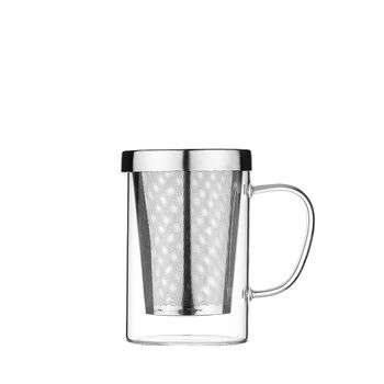 Taza 400ml con tapa y filtro de acero inoxidable