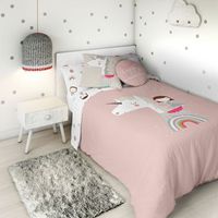 funda nordica reversible unicorn pink 100 algodon cama 90