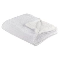 manta de poliester blanco 150 x 200 cm colcha cubrecama pelo suave accesorio bjas