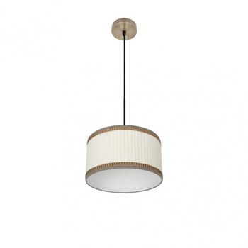 FABRILAMP Colgante realizado en metal color Cuero 1luz modelo Soprano Regulable