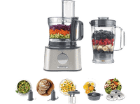 procesador de alimentos - kenwood multipro compact fdm301ss 800w capacidad 21 l 5 funciones 2 velocidades discos acero inoxidable plata