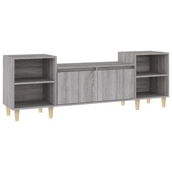 Mueble Tv | Mueble De Salón | Armario Tv Madera Contrachapada Gris Sonoma 160x35x55 Cm