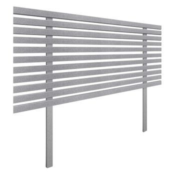 Cabecero De Madera Reciclada Dm Estilo Japones Con Patas 105x115cm Camas 105 - Espigas Gris