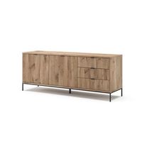 tablero bajo eliza 150 x 60 cm con 3 cajones 2 puertas vicco