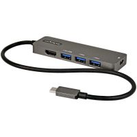 base para portatil startech adaptador usb-c hdmi 4k 100w pd hub ethernet