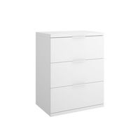 pack de 2 mesitas de noche rio 3 cajones blanco 568x42x342 cm