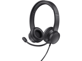 Auriculares - Trust Ayda, Supraaurales, Para PC, Alámbrico, Conexión USB, Negro