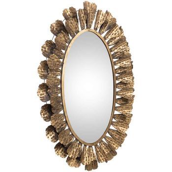 Espejo De Metal Dorado 94x8x131 Cm