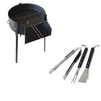 lote barbacoa redonda  set 3 piezas barbacoa
