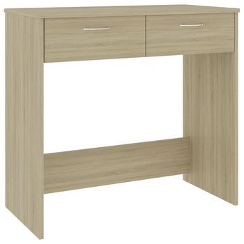 Escritorio - Mesa De Ordenador Madera Contrachapada Color Roble Sonoma 80x40x75 Cm
