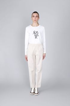 jogger de tencel teñido en prenda oat