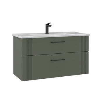 Mueble Para Lavabo  - 100 X 45 X 55 Cm - Verde Mate