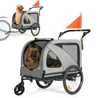 remolque para mascotas sepnine 10202ns max 50kg manija 6 niveles para mascotas - gris