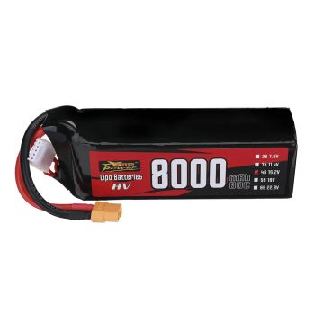 Batería ZOP Power 15.2V 8000mAh 60C 4S LiPo con conector XT60 para dron RC