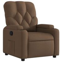 sillon de salon  silla  sillon reclinable de tela marron