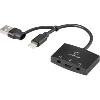 tarjeta de sonido externa renkforce rf-4750354 usb-c 20 canales negra