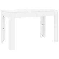 mesa de comedor de madera contrachapada blanco 120x60x76 cm vidaxl
