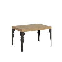 mesa extensible 80x140224 cm paxon roble natural estructura antracita