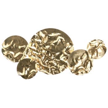 Decoración De Pared Glamurosa Pieza Decorativa De Arte 3d Con Forma Irregular De Metal Hierro Dorado Calry