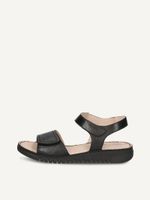 caprice heeled sandal black made of leather without heel size 38