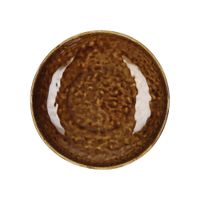 plato de gres marron dia205 x h5 cm