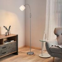 nettlife lampara de pie 1 llama sala de estar - e14 pantalla de rotacion de 360  vintage  industrial boho pasillo dormitorio sin bombillas