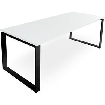 Mesa Marco Cerrado. 180x60 Cm. Blanco.