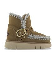 mou para mujer mufw531021a botines de piel strap marron 40 1 a 3cm ninguno casual