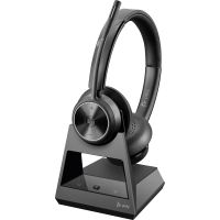 auriculares poly inalambricos dect estereo con microfono retractable y certificacion teams negro